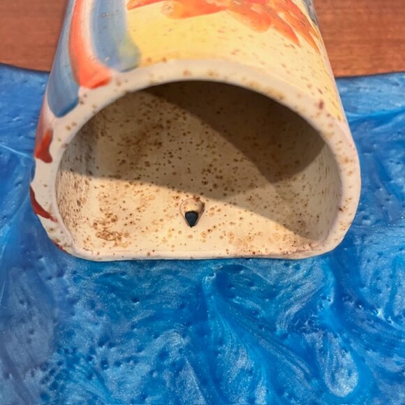 Italica ARS Large Flower Wall Pocket Vase Hand Painted Italy - Picture 6 of 10